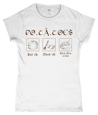 Potatoes LOTR Inspired Ladies Fitted T-Shirt