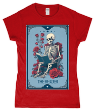 Load image into Gallery viewer, The Reader Tarot Style Ladies Fitted T-Shirt
