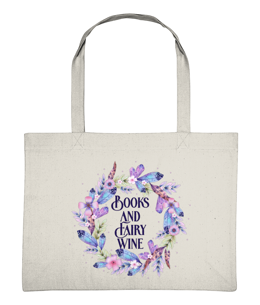 Books And Fairy Wine Shopping Bag