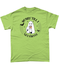 Load image into Gallery viewer, Scary Until I Get Coffee Unisex Fit T-Shirt
