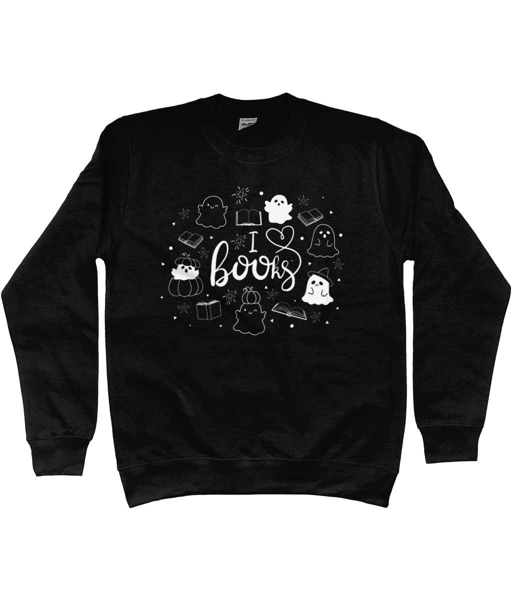 I Love BOOks Cute Halloween Unisex Fit Sweatshirt