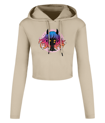 Monster Girl Cropped Hooded T-shirt